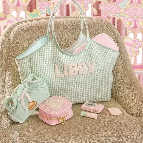 NWT Stoney Clover Lane Pink Scoop Tote Bag